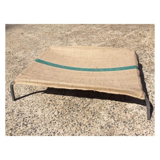Hessian Metal Dog Bed - Large